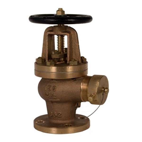 Class 150 Hose Angle Valve, Screwed and Bolted Bonnet – NST Threaded