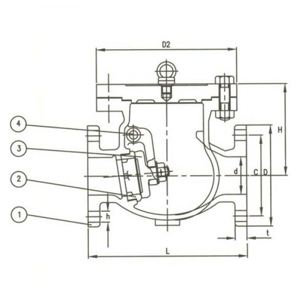 F7372 5K Cast Iron Swing Check Valves