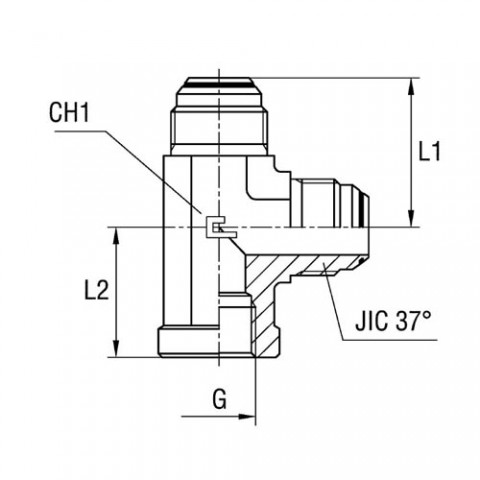 Female Stud Barrel Tee Thread BSP Parallel – O-ring Body