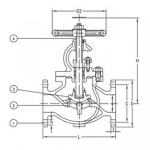 F7319 10K Cast Steel Globe Valve