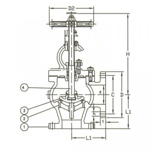 F7350 10K Cast Steel Angle Hull Valve