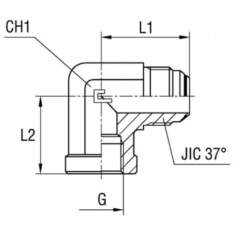 Female Stud Elbow Thread BSP Parallel – O-ring Body